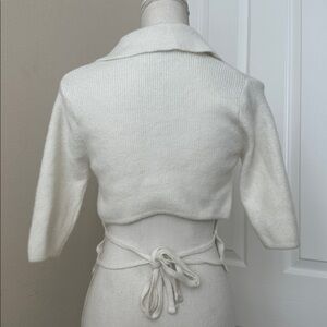 Zara open back tie sweater great transition piece for fall